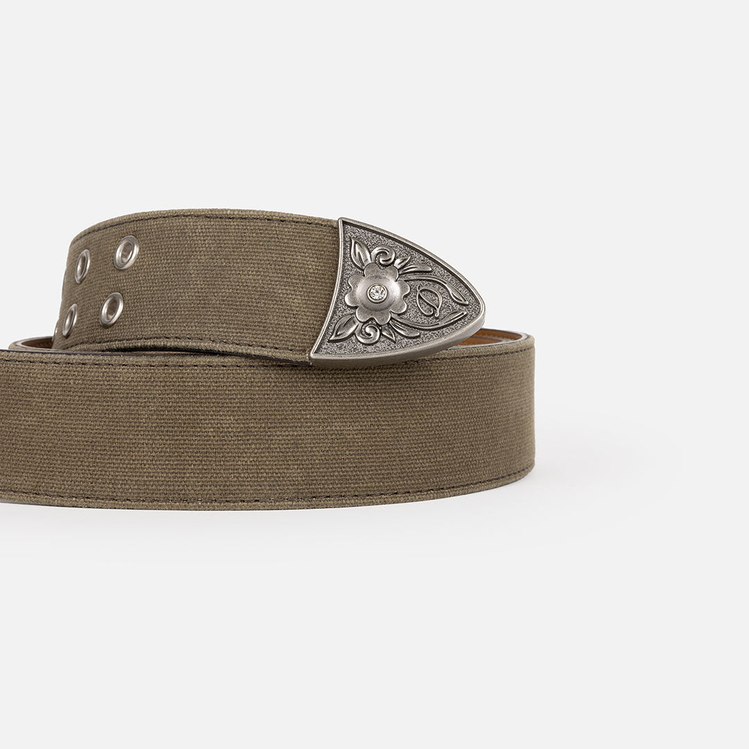 DIME(ダイム)| WAXED CANVAS BELT / BROWN/OLIVE | スノーボード・スケートボードのTACTICS JAPAN