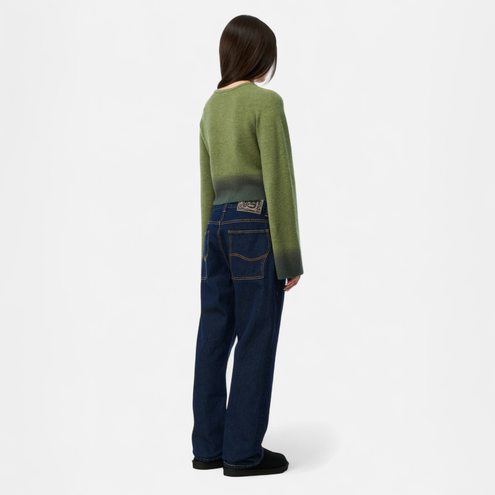 DIME MTL(ダイム モントリオール)| CROPPED MOHAIR KNIT / GRADIENT OLIVE | スケートボード・スノーボードのTACTICS JAPAN