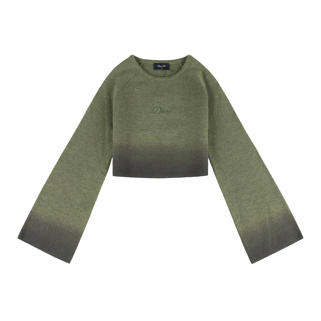 DIME MTL(ダイム モントリオール)| CROPPED MOHAIR KNIT / GRADIENT OLIVE | スケートボード・スノーボードのTACTICS JAPAN