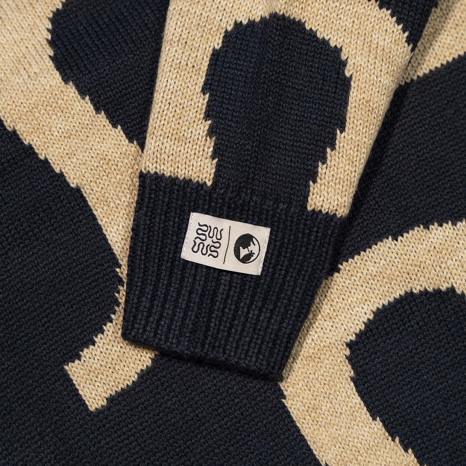 NOMADIK(ノマディック)| WASTED TALENT X NOMADIK JACQUARD SWEATER / BLUE/BEIGE | スケートボード・スノーボードのTACTICS JAPAN