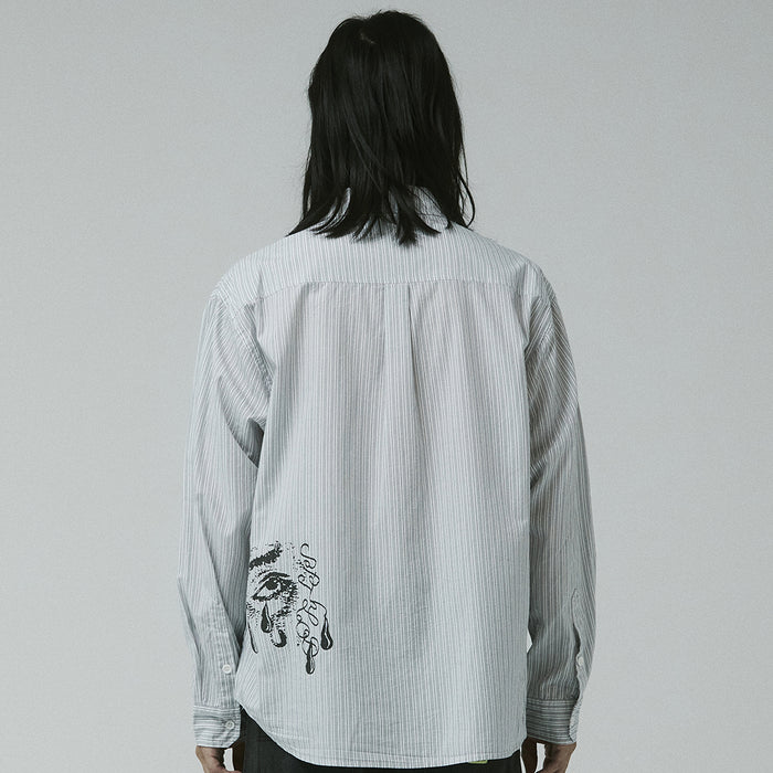 FORMER(フォーマー)| VIVIAN WEEPING LS SHIRT / WHITE | スノーボード・スケートボードのTACTICS JAPAN