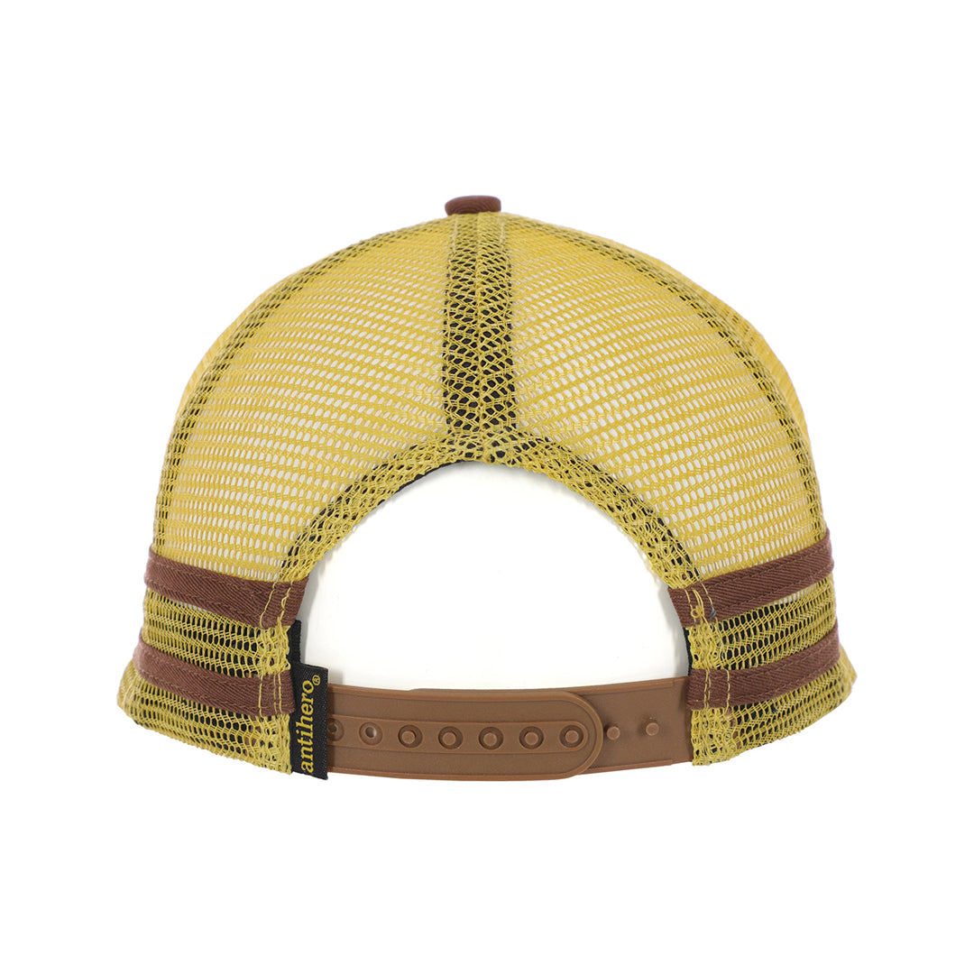 ANTIHERO SKATEBOARDS(アンタイヒーロー スケートボード)| BASIC EAGLE TRUCKER HAT / BROWN/MUSTARD | スノーボード・スケートボードのTACTICS JAPAN