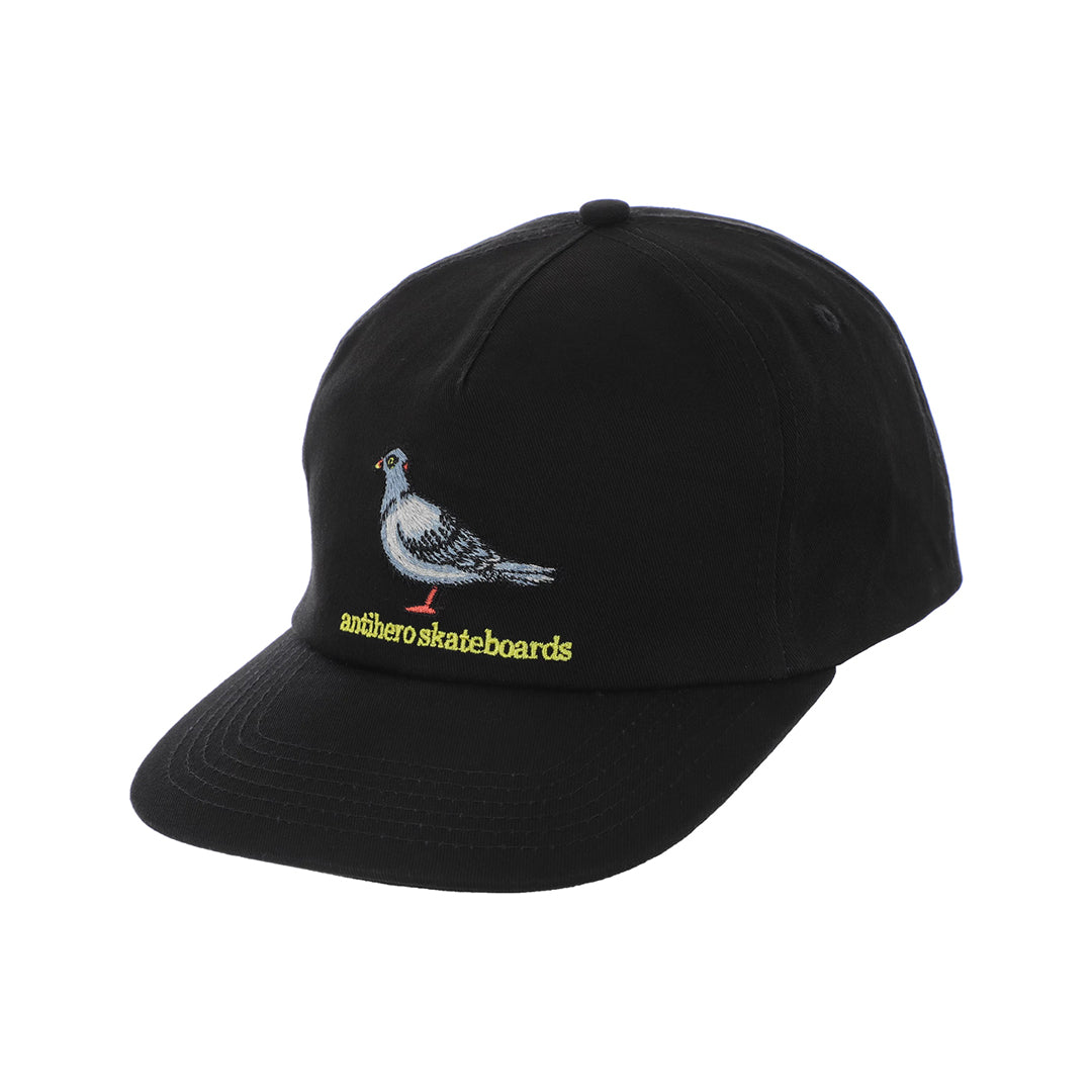 ANTIHERO SKATEBOARDS(アンチヒーロー スケートボード)| LIL PIGEON SNAPBACK HAT / BLACK/YELLOW | スノーボード・スケートボードのTACTICS JAPAN