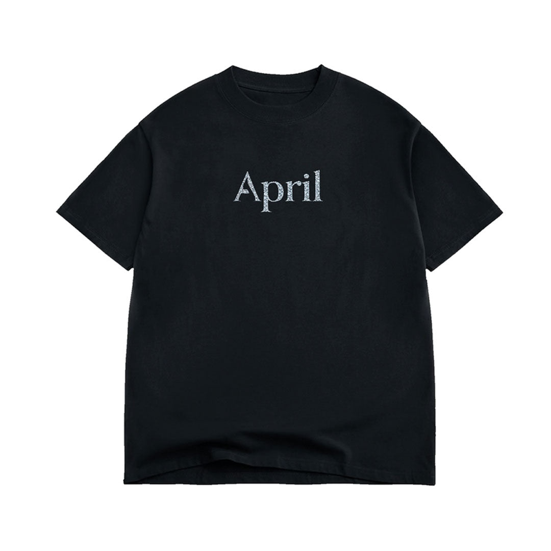 APRIL SKATEBOARDS(エイプリル スケートボード)| RHINESTONE TEE / BLACK | スノーボード・スケートボードのTACTICS JAPAN