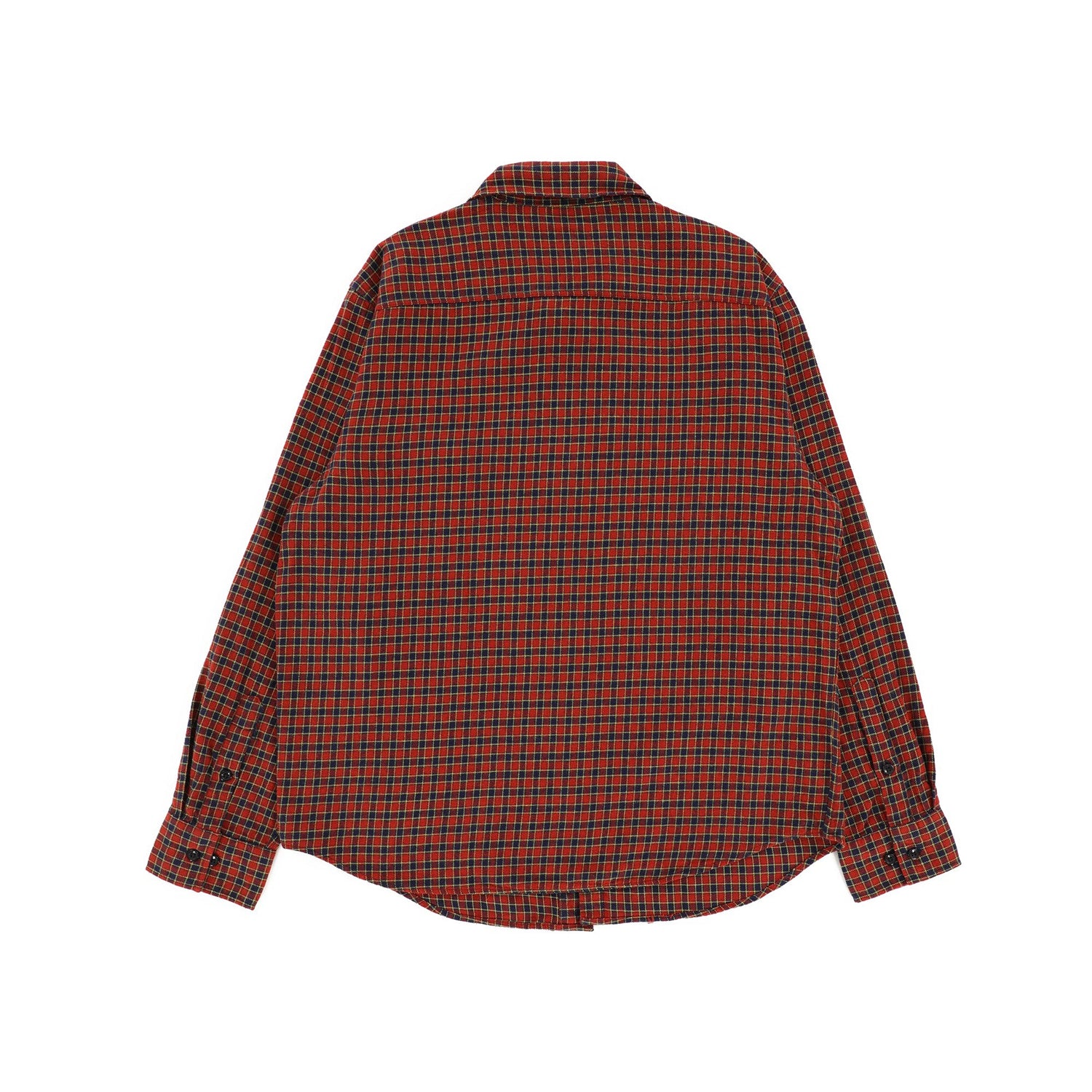 Flames Plaid Long Sleeve Button Up