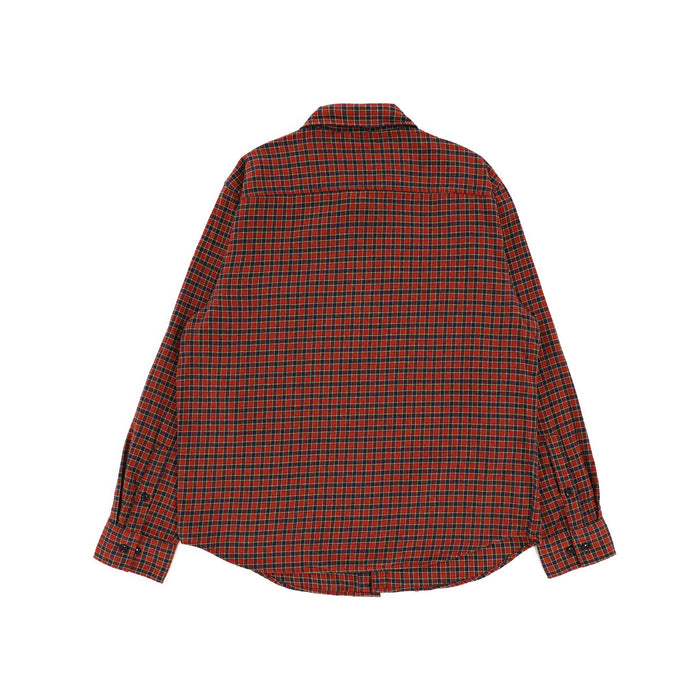 Flames Plaid L/S Button Up