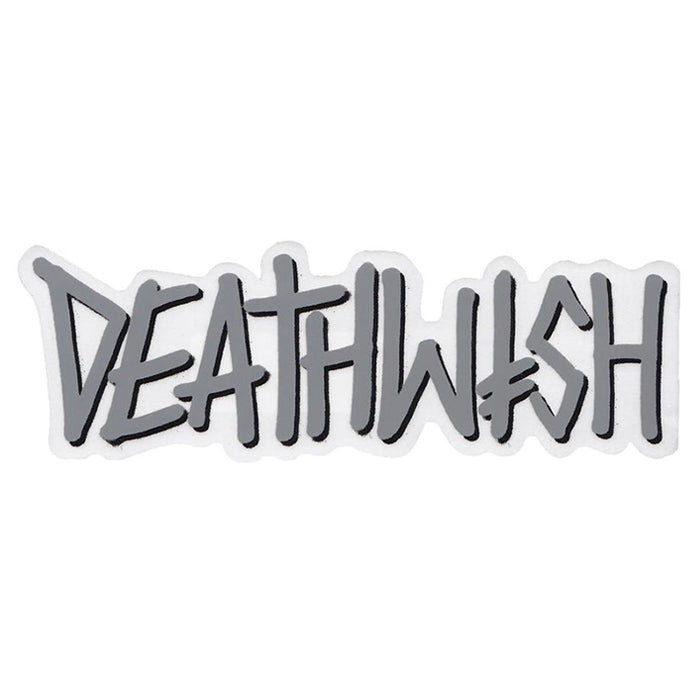 DEATHWISH SKATEBOARDS(デスウィッシュ) | BIG DEATHSPRAY STICKER / GREY | スノーボード・スケートボードのTACTICS JAPAN