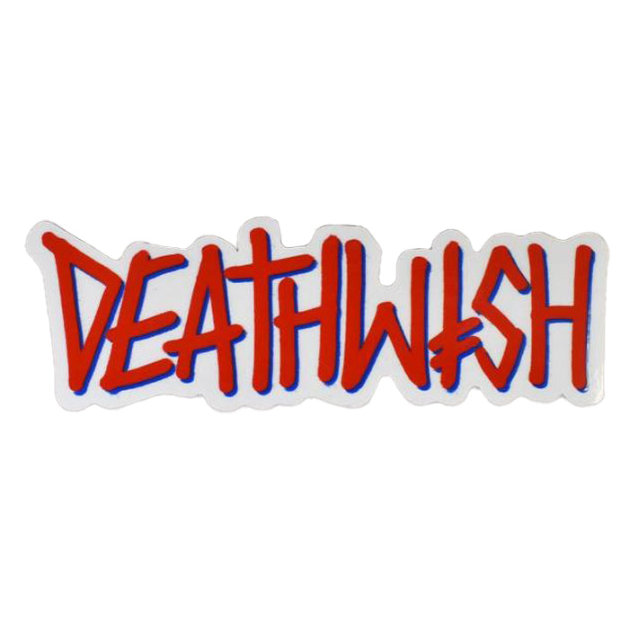 DEATHWISH SKATEBOARDS(デスウィッシュ) | BIG DEATHSPRAY STICKER / RED | スノーボード・スケートボードのTACTICS JAPAN