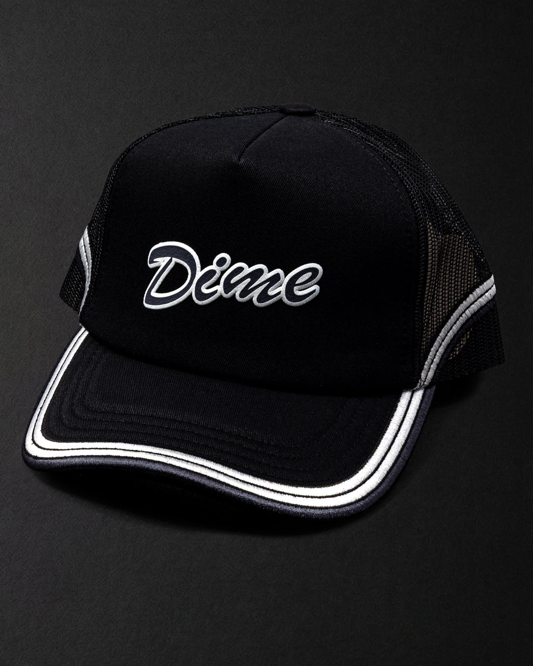 DIME MTL(ダイム モントリオール) | RACE TRUCKER CAP / BLACK | スノーボード・スケートボードのTACTICS JAPAN