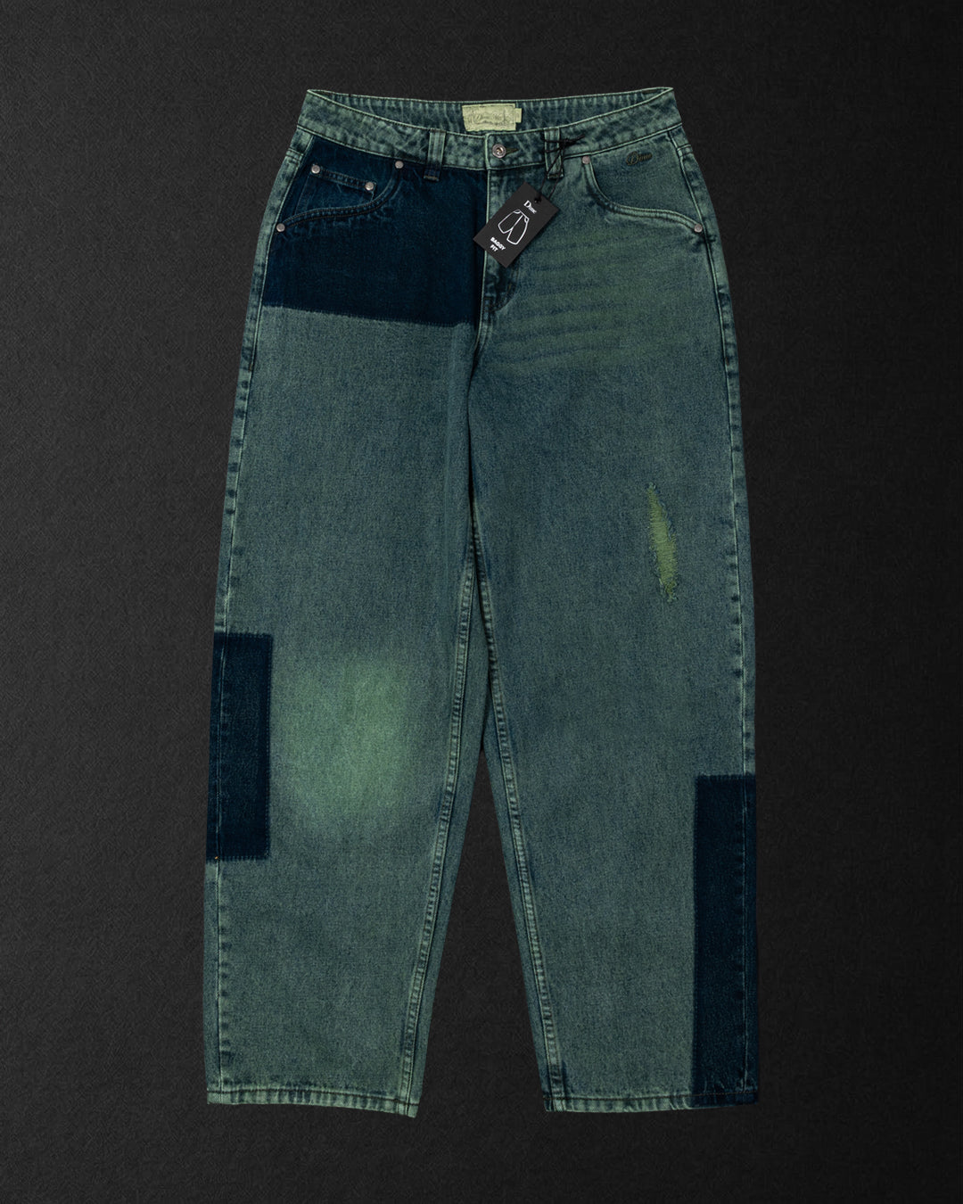 DIME MTL(ダイム モントリオール) | BAGGY DENIM PANTS / DISTRESSED GREEN | スノーボード・スケートボードのTACTICS JAPAN