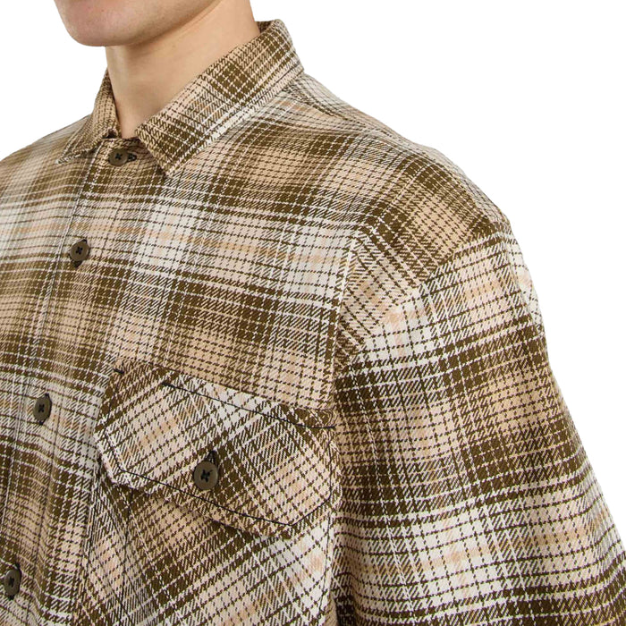DICKIES SKATEBOARDING(ディッキーズ スケートボーディング)| MIKE ANDERSON CHECK SHORT SLEEVE SHIRT / DARK OLIVE | スノーボード・スケートボードのTACTICS JAPAN