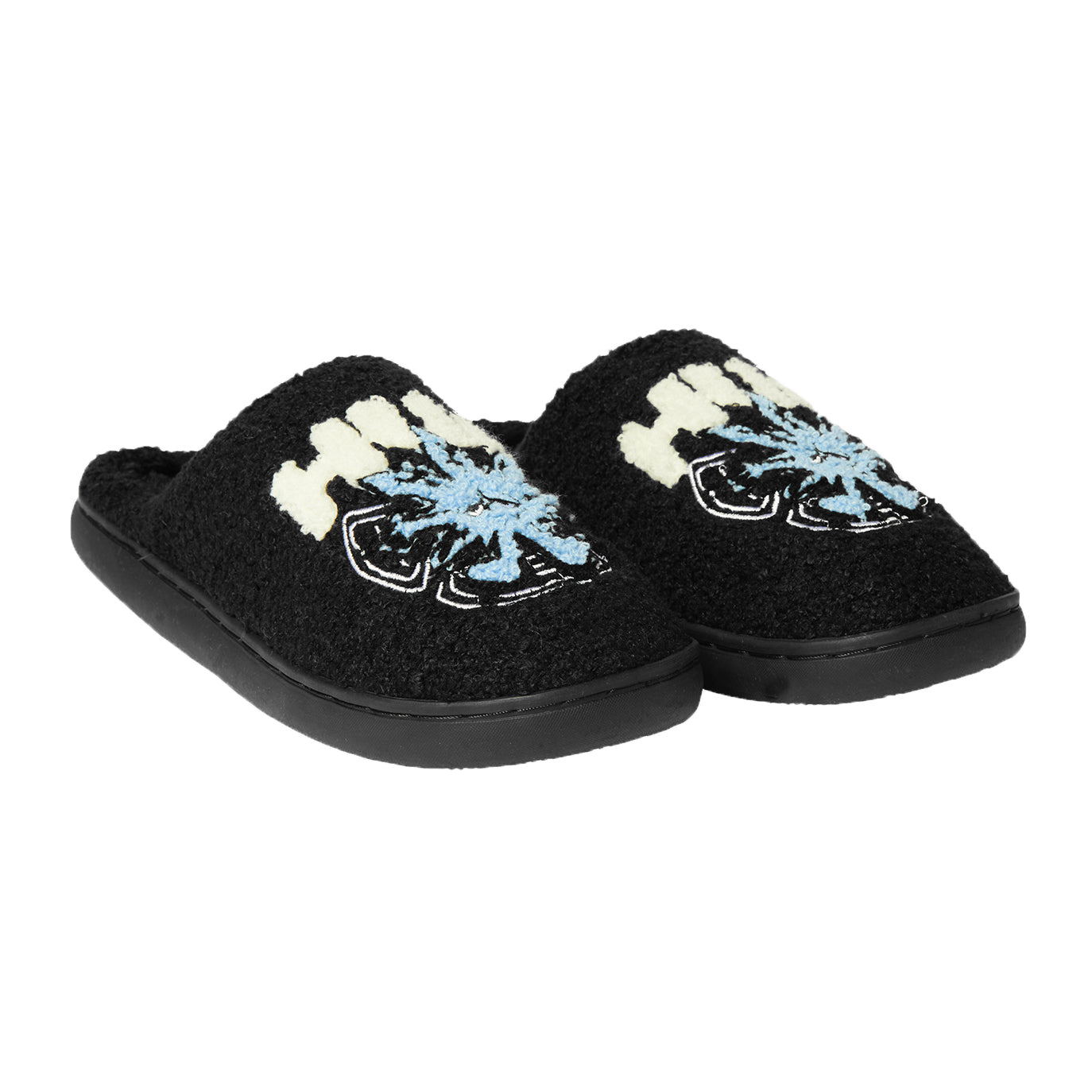 HUF WORLDWIDE(ハフ ワールドワイド)| SNOW ANGEL FUZZY SLIPPER / BLACK | スノーボード・スケートボードのTACTICS JAPAN