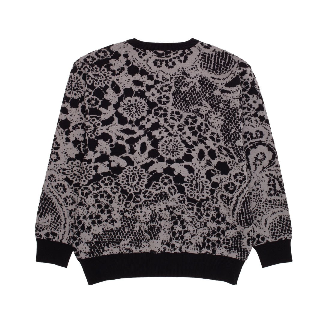 GX1000(ジーエックスワンサウザンド)| JACQUARD KNIT SWEATER LACED / GREY AND BLACK | スノーボード・スケートボードのTACTICS JAPAN