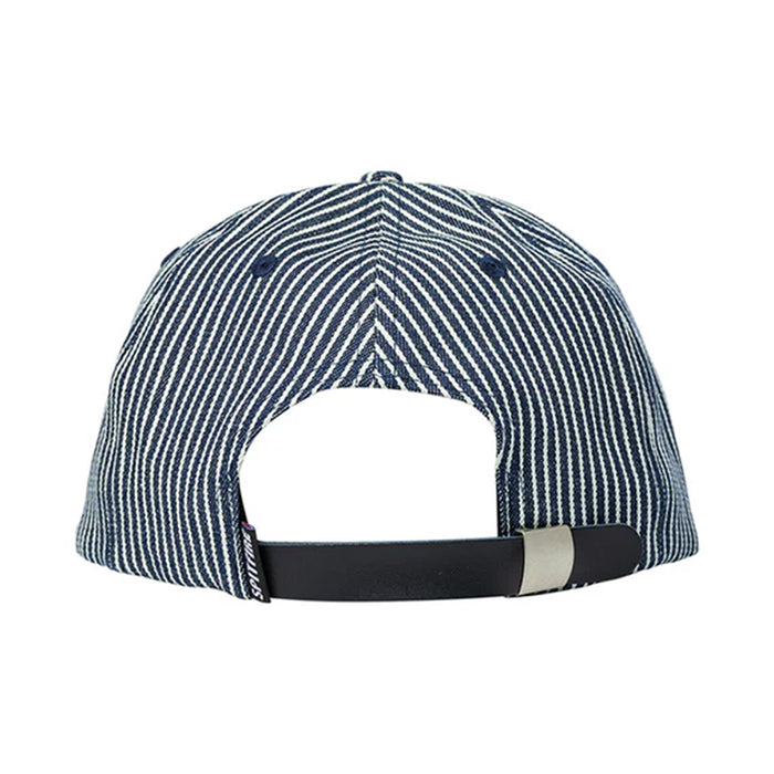 SPITFIRE WHEELS(スピットファイア ウィール)| FLAMES SCRIPT - SNAPBACK HAT / INDIGO RAILROAD STRIPE | スノーボード・スケートボードのTACTICS JAPAN