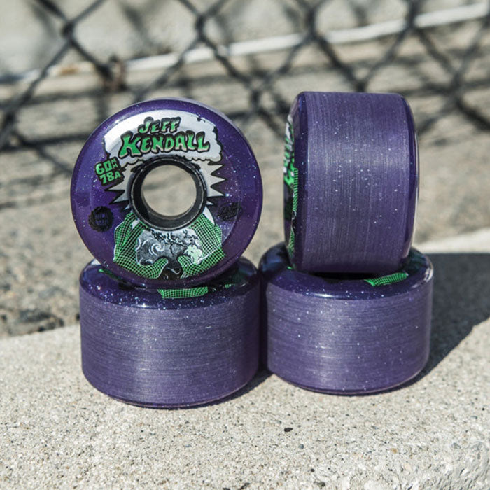 SLIME BALLS WHEELS(スライム ウィール ウィール)| JEFF KENDALL END OF THE WORLD PURPLE GLITTER SKATEBOARD WHEELS - 60MM 78A | スノーボード・スケートボードのTACTICS JAPAN