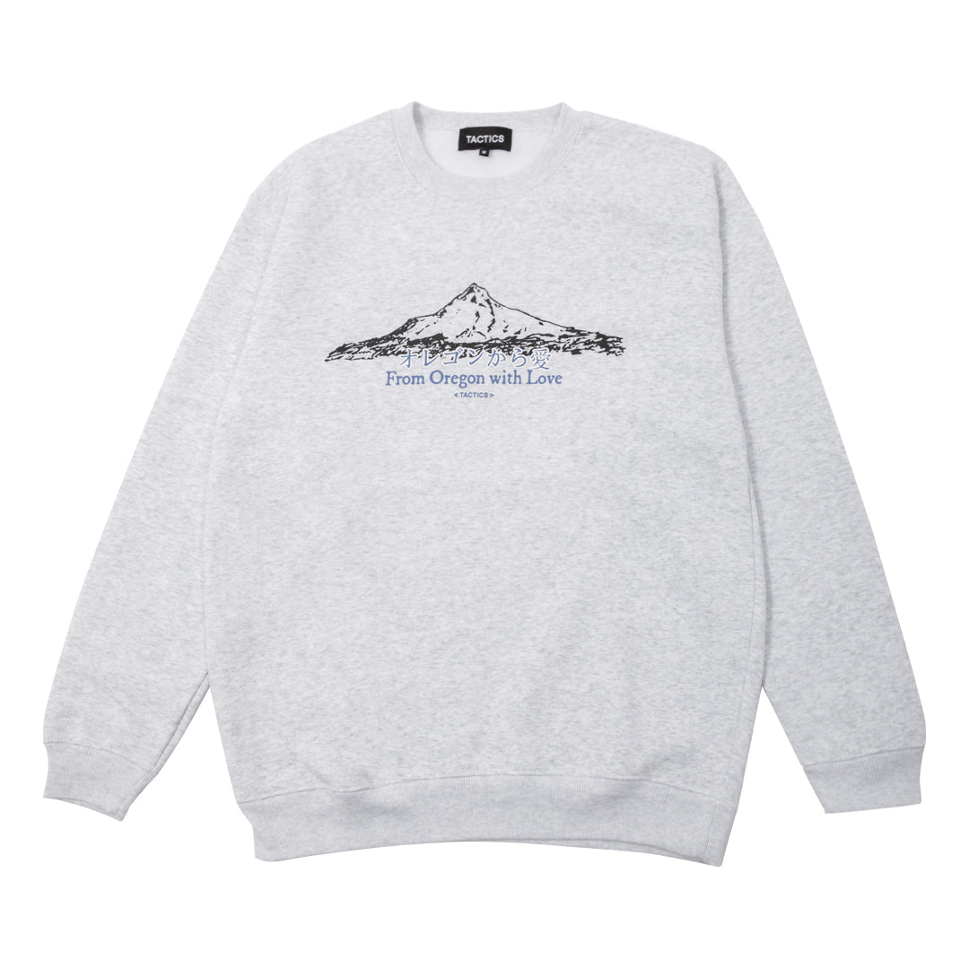 TACTICS(タクティクス)| FROM OR WITH LOVE CREWNECK / ASH GREY | スノーボード・スケートボードのTACTICS JAPAN
