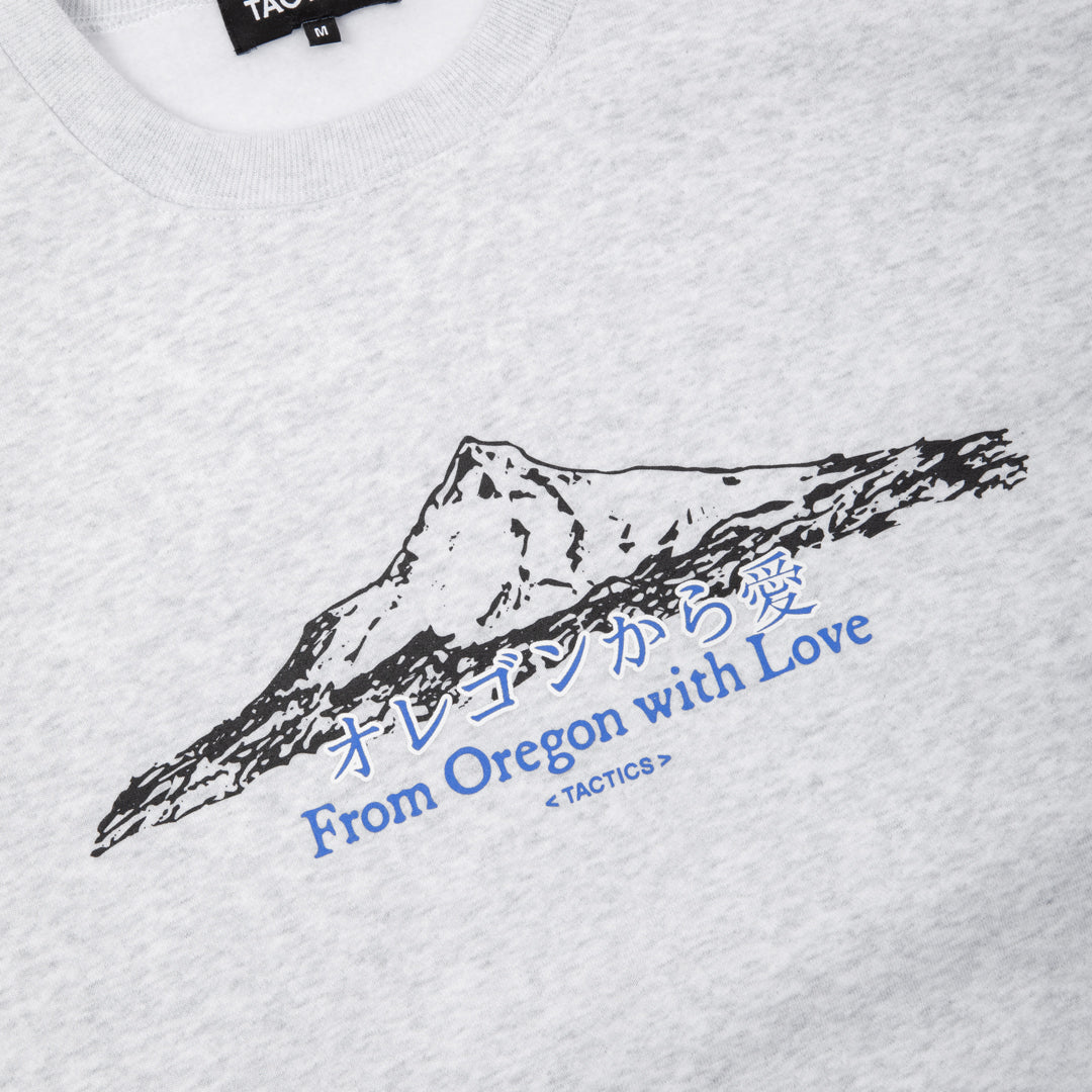 TACTICS(タクティクス)| FROM OR WITH LOVE CREWNECK / ASH GREY | スノーボード・スケートボードのTACTICS JAPAN