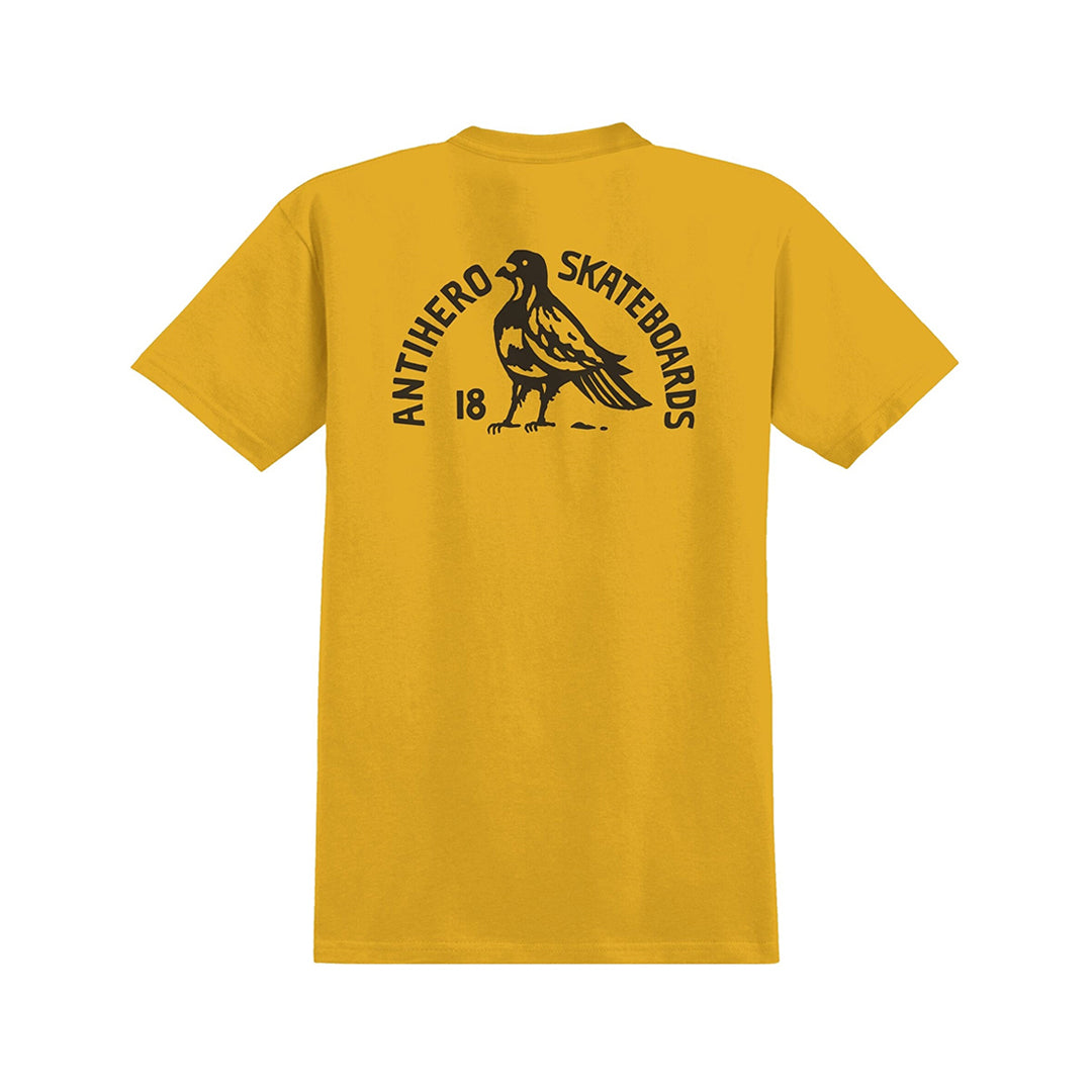 ROCK DOVE - S/S T-SHIRT / MUSTARD HEATHER/ BLACK
