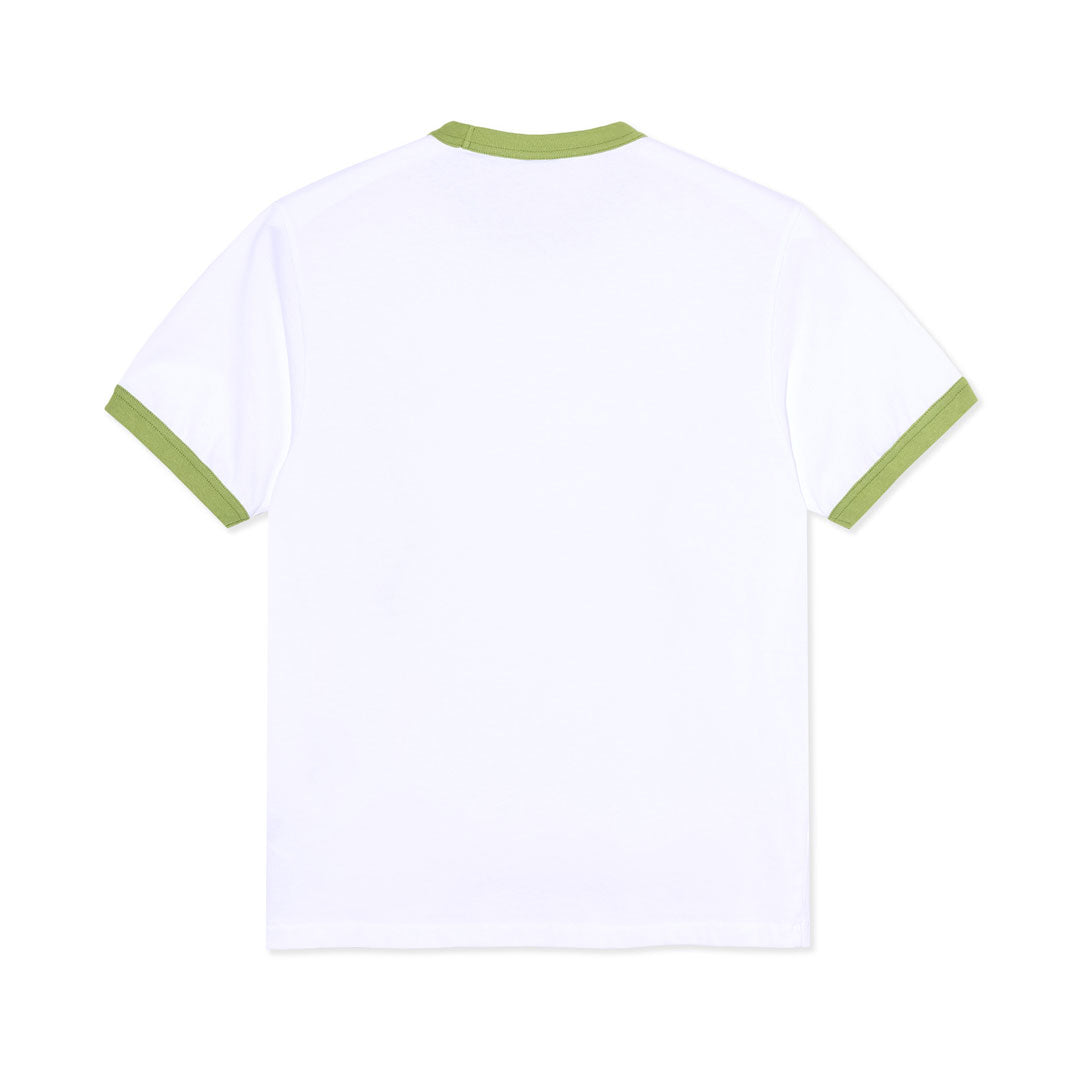 POLAR SKATE CO. (ポーラー スケート カンパニー)| RINGER TEE / WHITE/PERIDOT | スノーボード・スケートボードのTACTICS JAPAN