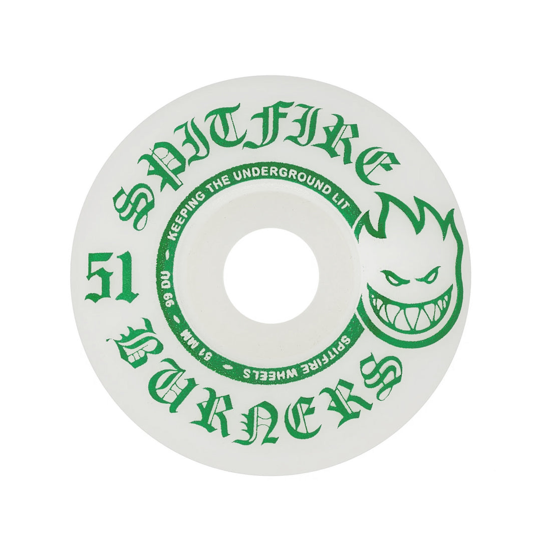 SPITFIRE WHEELS(スピットファイア ウィール) | BURNERS BIGHEAD SHAPE - 51mm 99DU / GREEN | スノーボード・スケートボードのTACTICS JAPAN