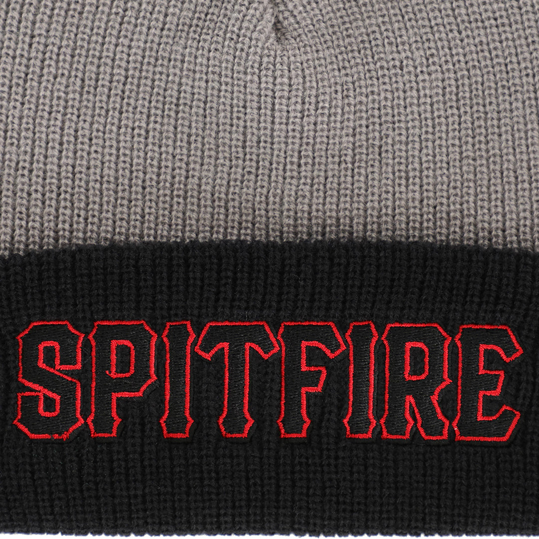 SPITFIRE WHEELS(スピットファイア ウィール)| SPITBALL CUFF BEANIE / CHARCOAL/BLACK | スノーボード・スケートボードのTACTICS JAPAN