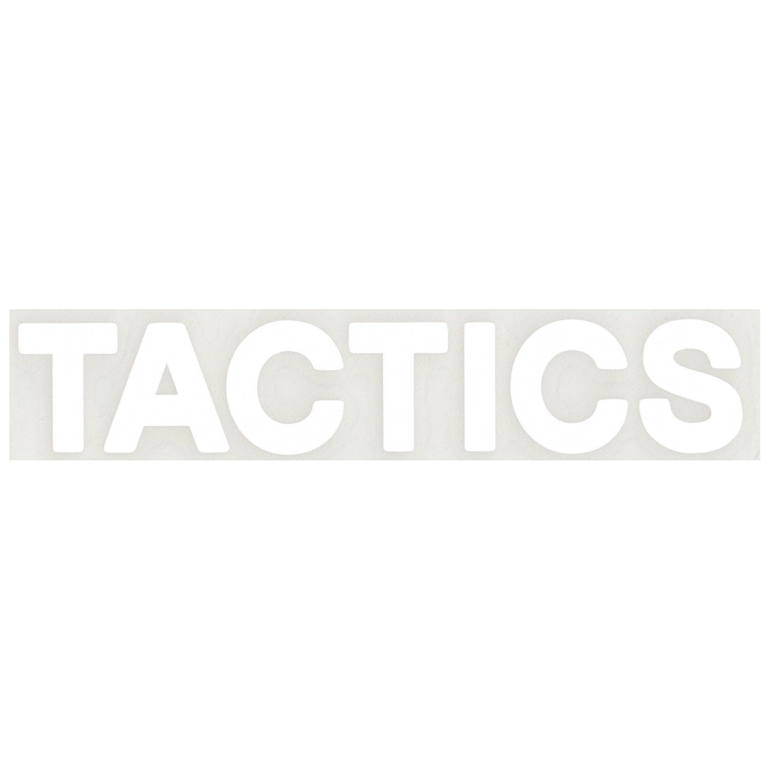 TACTICS(タクティクス)| TACTICS WORDMARK BIG STICKER / WHITE | スノーボード・スケートボードのTACTICS JAPAN