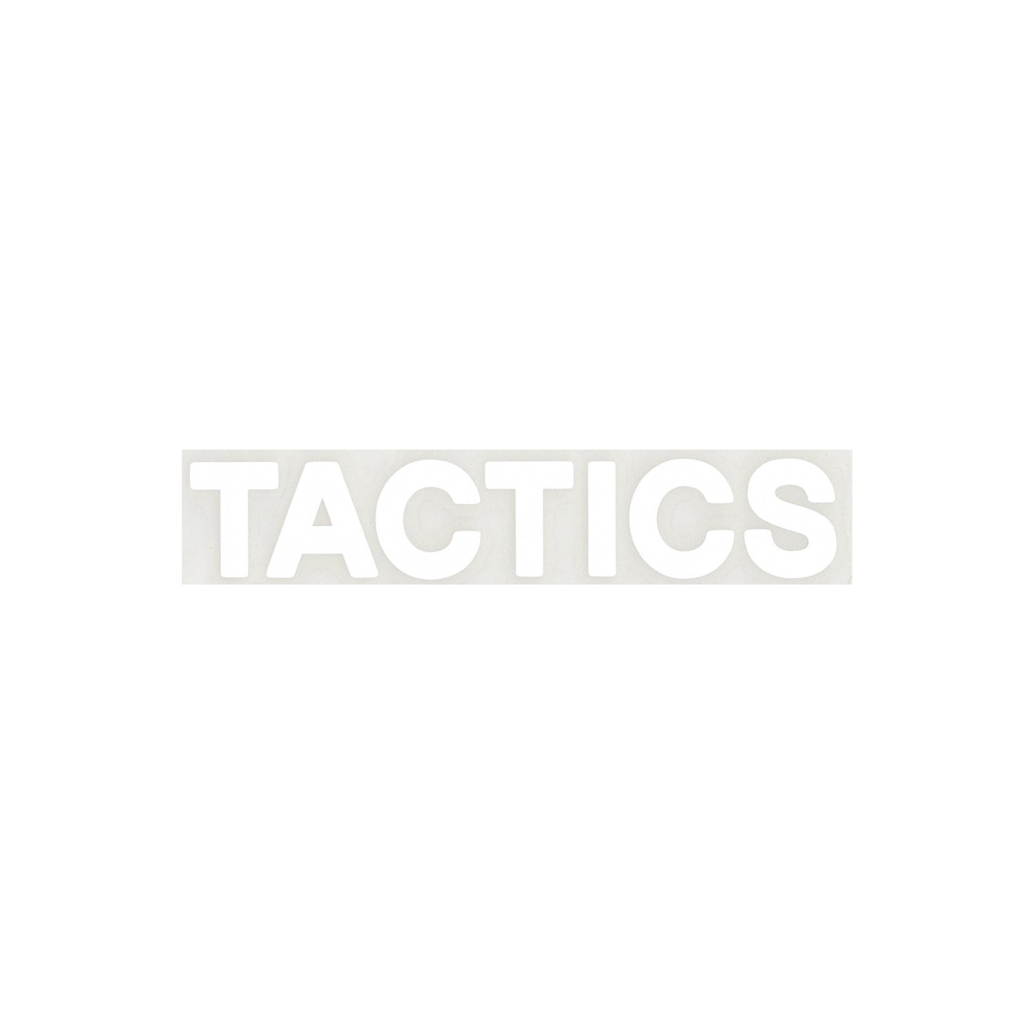 TACTICS(タクティクス)| TACTICS WORDMARK SMALL STICKER / WHITE | スノーボード・スケートボードのTACTICS JAPAN