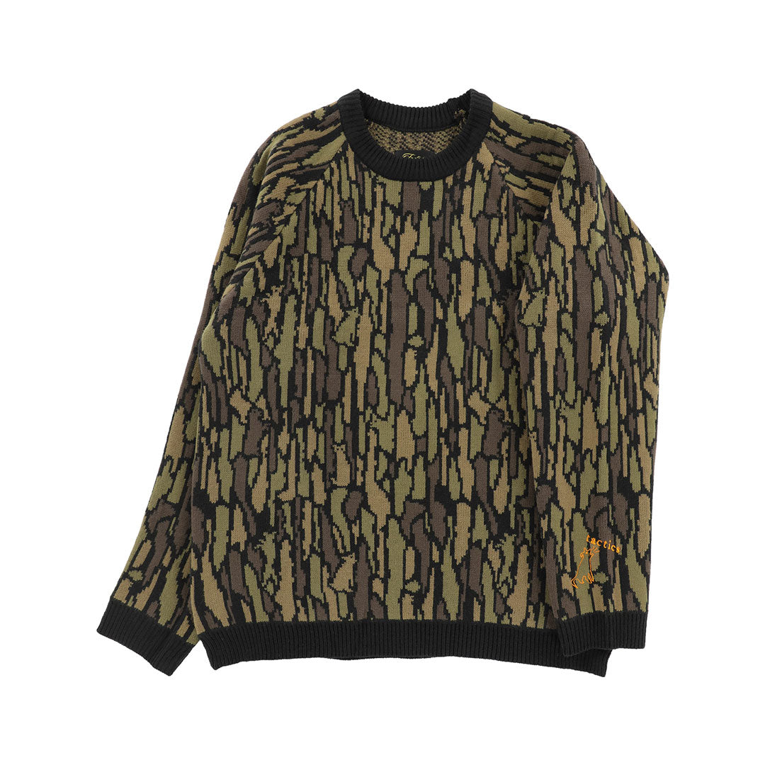 TACTICS(タクティクス)| BARK CAMO JACQUARD SWEATER / CAMO | スノーボード・スケートボードのTACTICS JAPAN