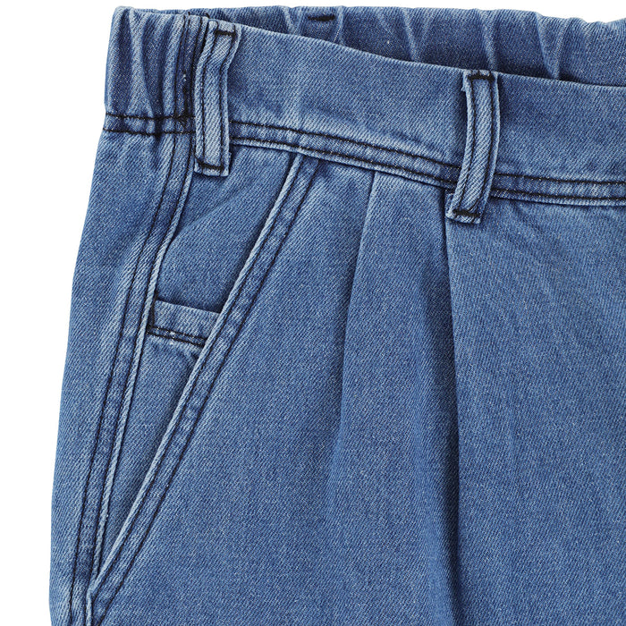 TACTICS(タクティクス)| BUFFET PLEATED DENIM SHORTS / WASHED BLUE DENIM | スノーボード・スケートボードのTACTICS JAPAN