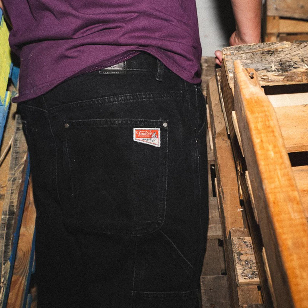 TACTICS(タクティクス)| CARPENTER DENIM SHORTS / WASHED BLACK | スノーボード・スケートボードのTACTICS JAPAN