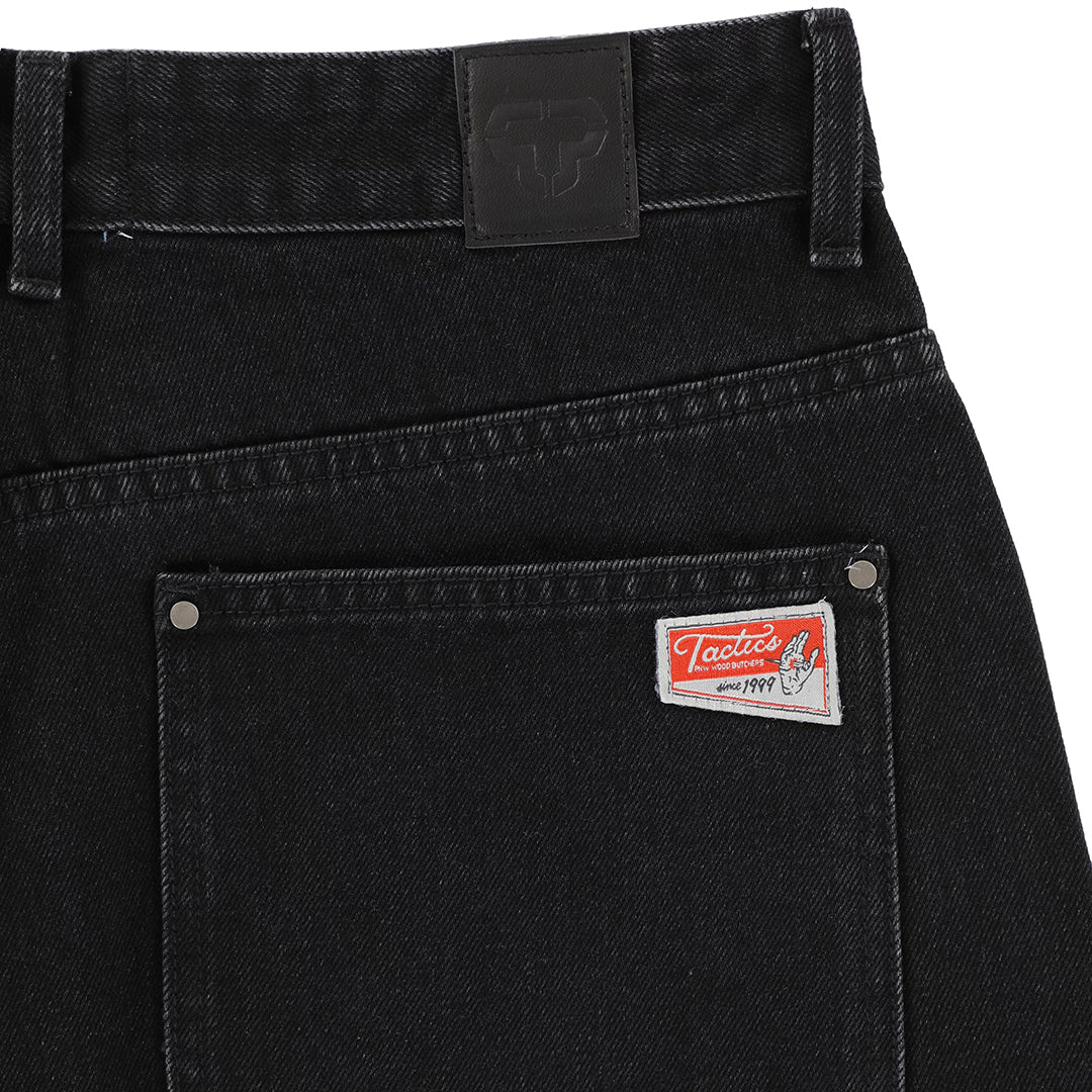 TACTICS(タクティクス)| CARPENTER DENIM SHORTS / WASHED BLACK | スノーボード・スケートボードのTACTICS JAPAN