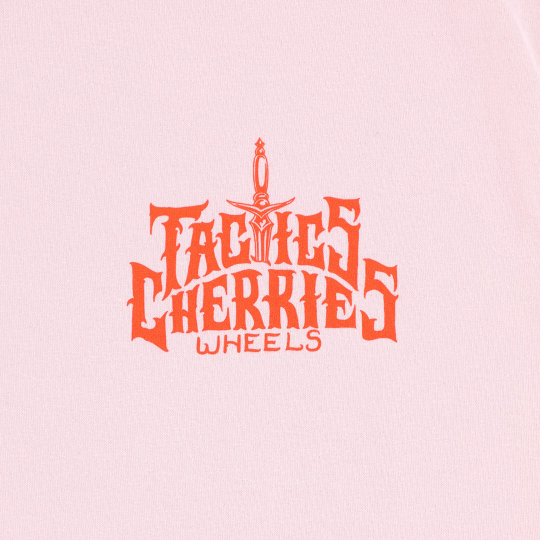 TACTICS(タクティクス)| CHERRIES × TACTICS WHEELS T-SHIRT / LIGHT PINK | スノーボード・スケートボードのTACTICS JAPAN