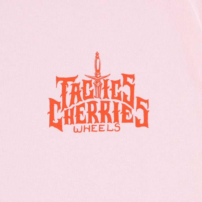 TACTICS(タクティクス)| CHERRIES × TACTICS WHEELS T-SHIRT / LIGHT PINK | スノーボード・スケートボードのTACTICS JAPAN