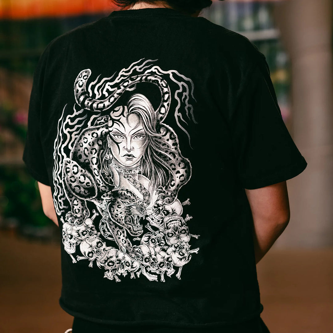 TACTICS(タクティクス)| CHERRIES × TACTICS WHEELS T-SHIRT / BLACK | スノーボード・スケートボードのTACTICS JAPAN