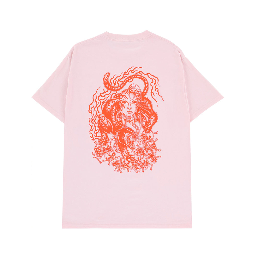 TACTICS(タクティクス)| CHERRIES × TACTICS WHEELS T-SHIRT / LIGHT PINK | スノーボード・スケートボードのTACTICS JAPAN