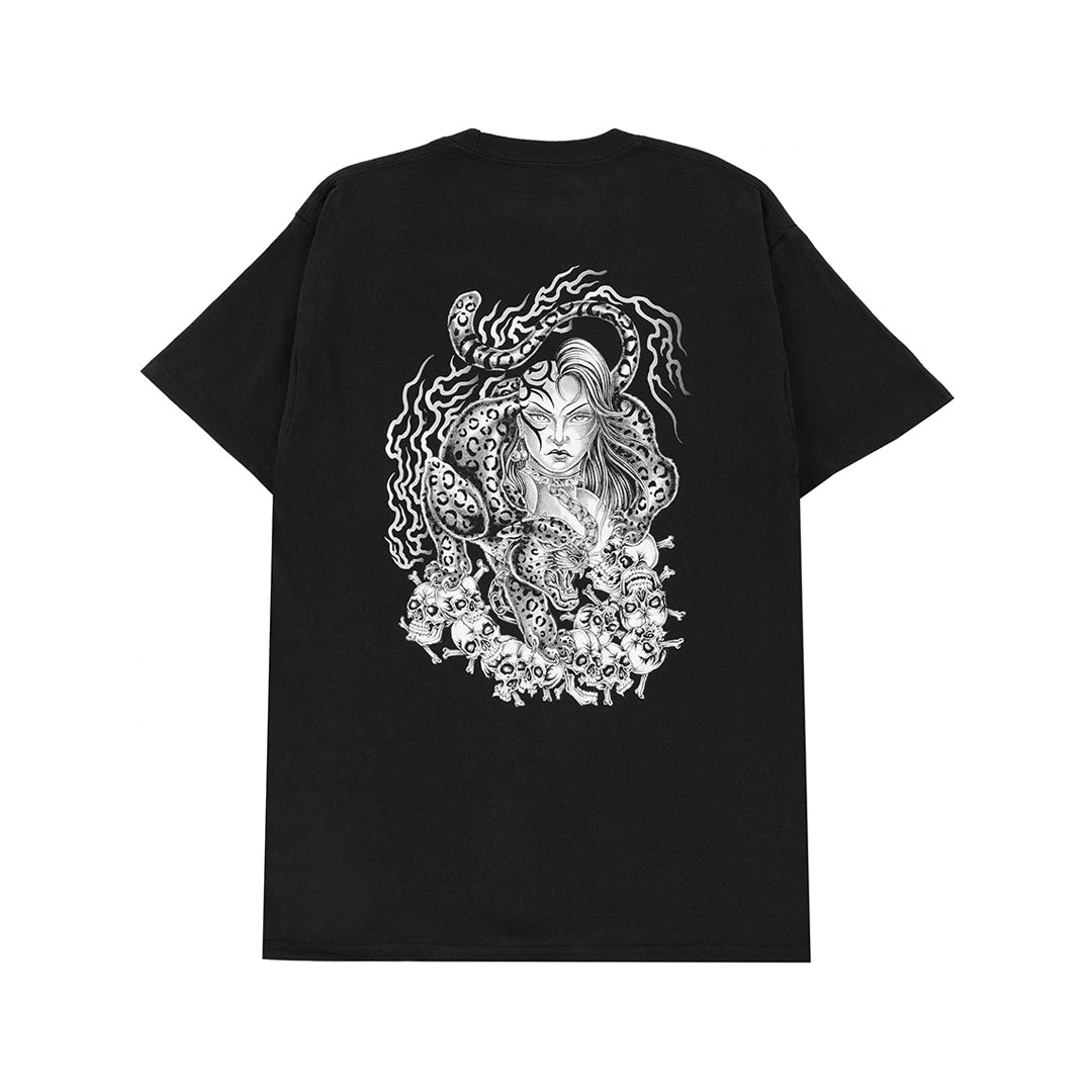 TACTICS(タクティクス)| CHERRIES × TACTICS WHEELS T-SHIRT / BLACK | スノーボード・スケートボードのTACTICS JAPAN