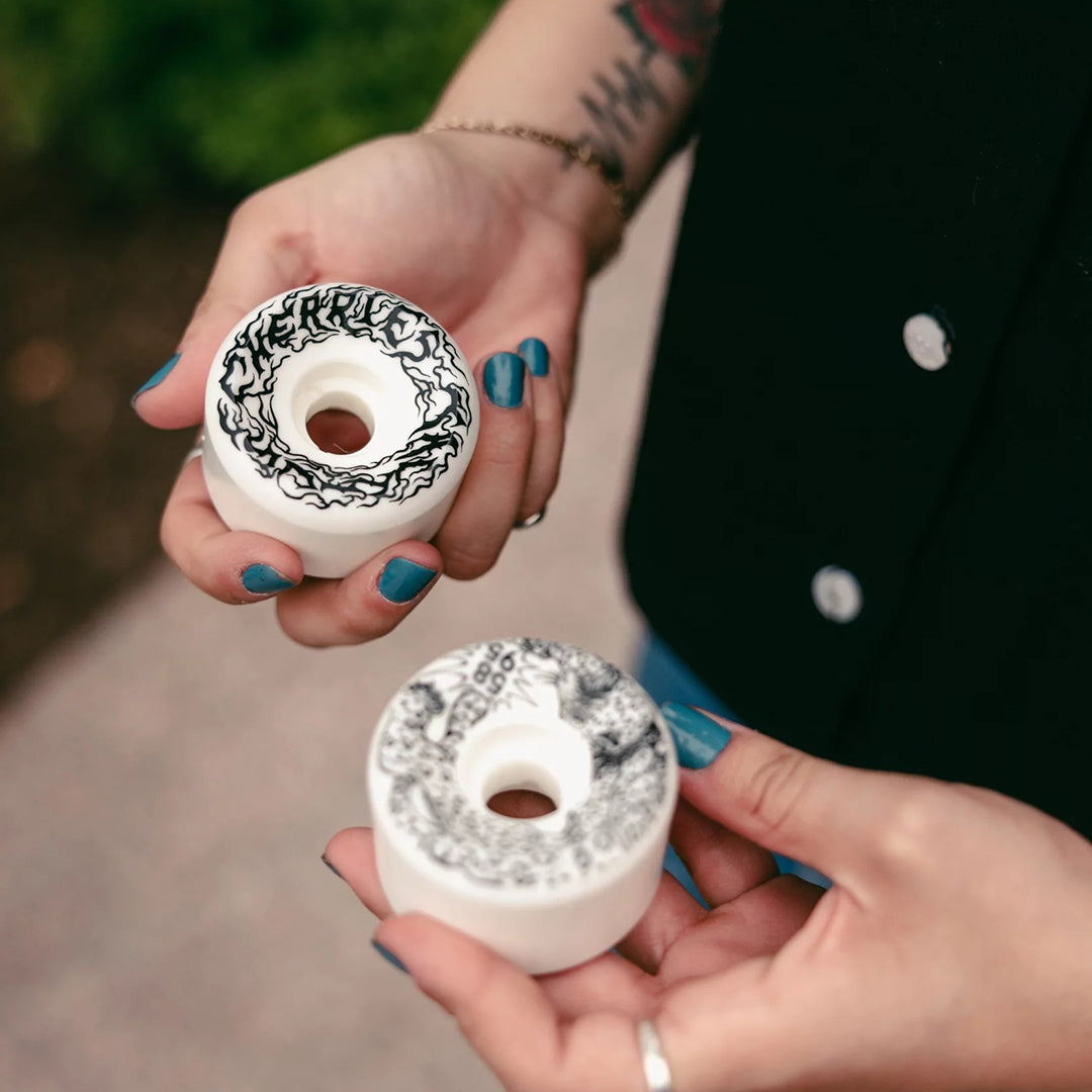 TACTICS(タクティクス)| CHERRIES X TACTICS JAGUAR CRUSTBUSTERS SKATEBOARD WHEELS / WHITE - 58MM 95A | スノーボード・スケートボードのTACTICS JAPAN