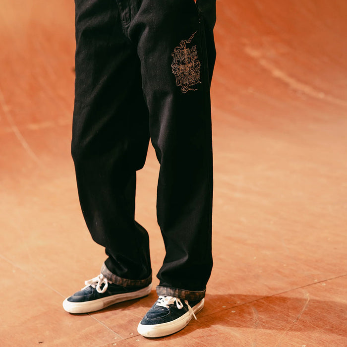 TACTICS(タクティクス)| CHERRIES X TACTICS CHINO PANTS / BLACK | スノーボード・スケートボードのTACTICS JAPAN