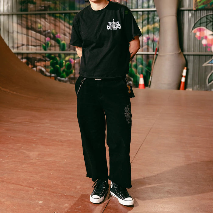 TACTICS(タクティクス)| CHERRIES X TACTICS CHINO PANTS / BLACK | スノーボード・スケートボードのTACTICS JAPAN