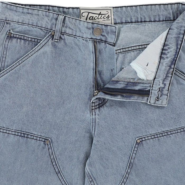 TACTICS(タクティクス)| DOUBLE KNEE JEANS / WASHED BLUE | スノーボード・スケートボードのTACTICS JAPAN