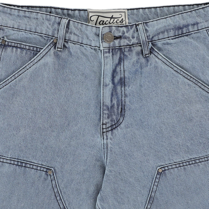TACTICS(タクティクス)| DOUBLE KNEE JEANS / WASHED BLUE | スノーボード・スケートボードのTACTICS JAPAN