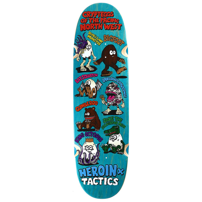 HEROIN SKATEBOARD(ヘロイン スケートボード)| HEROIN X TACTICS CRYPTEGGS 9.125 SYMMETRICAL SHAPE SKATEBOARD DECK / BLUE - 9.125 | スノーボード・スケートボードのTACTICS JAPAN