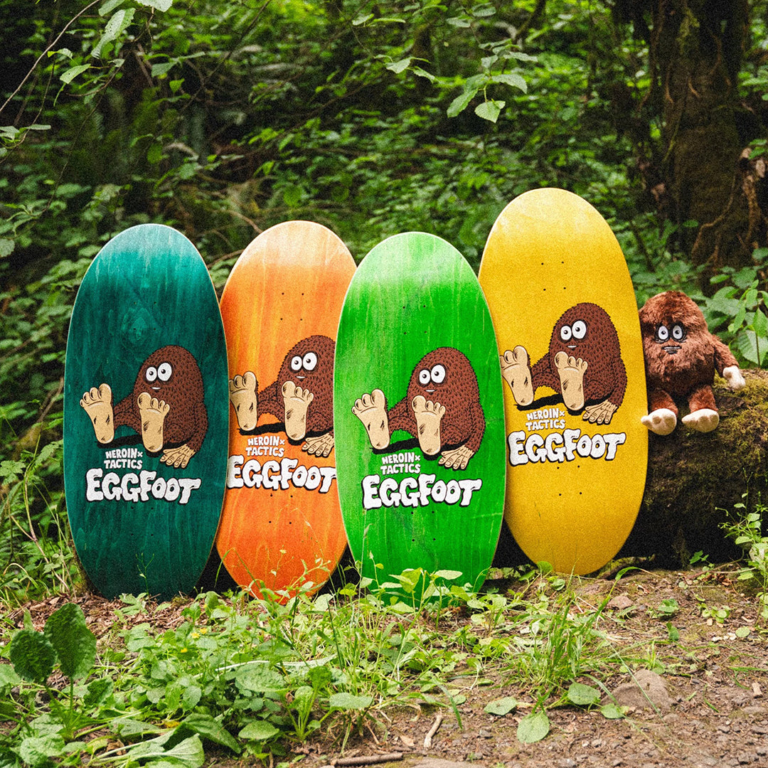 HEROIN SKATEBOARDS(ヘロイン スケートボード)| HEROIN X TACTICS EGGFOOT SYMMETRICAL EGGZILLA SHAPE SKATEBOARD DECK - 13.5 | スノーボード・スケートボードのTACTICS JAPAN