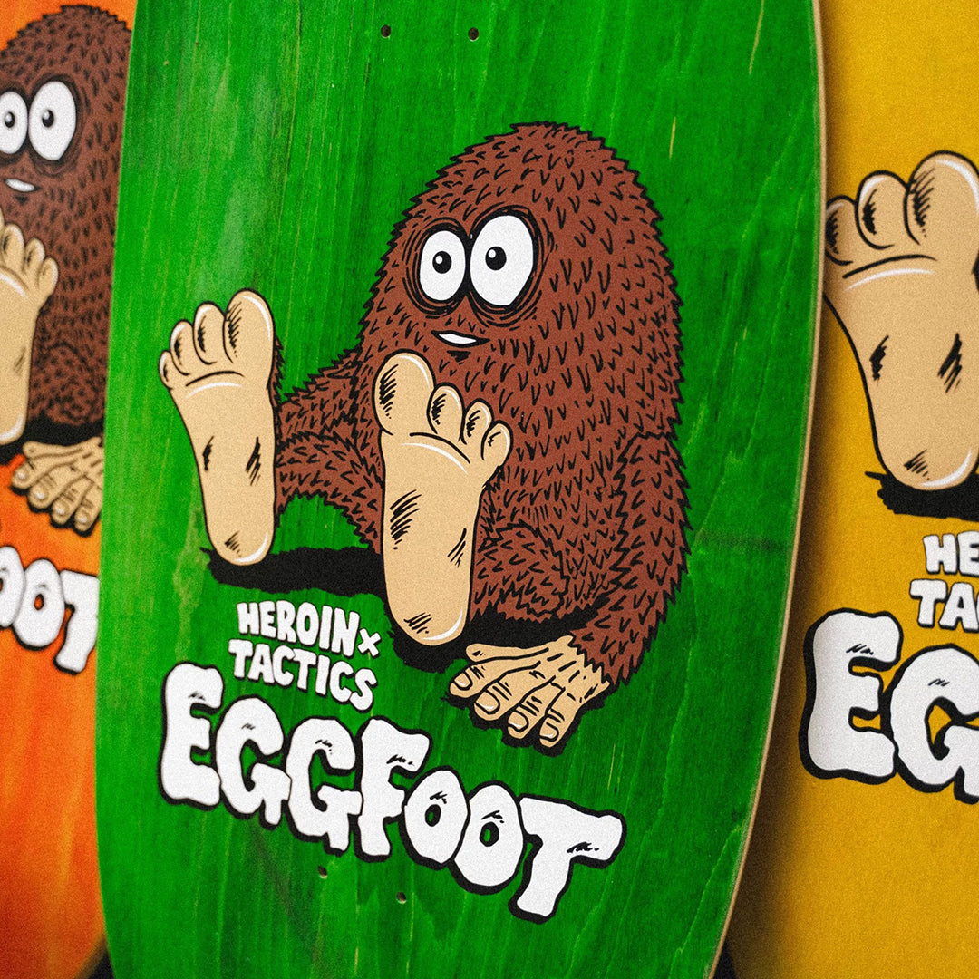 HEROIN SKATEBOARDS(ヘロイン スケートボード)| HEROIN X TACTICS EGGFOOT SYMMETRICAL EGGZILLA SHAPE SKATEBOARD DECK - 13.5 | スノーボード・スケートボードのTACTICS JAPAN
