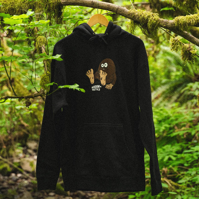 HEROIN SKATEBOARDS(ヘロイン スケートボード)| HEROIN X TACTICS EGGFOOT HOODIE / BLACK | スノーボード・スケートボードのTACTICS JAPAN