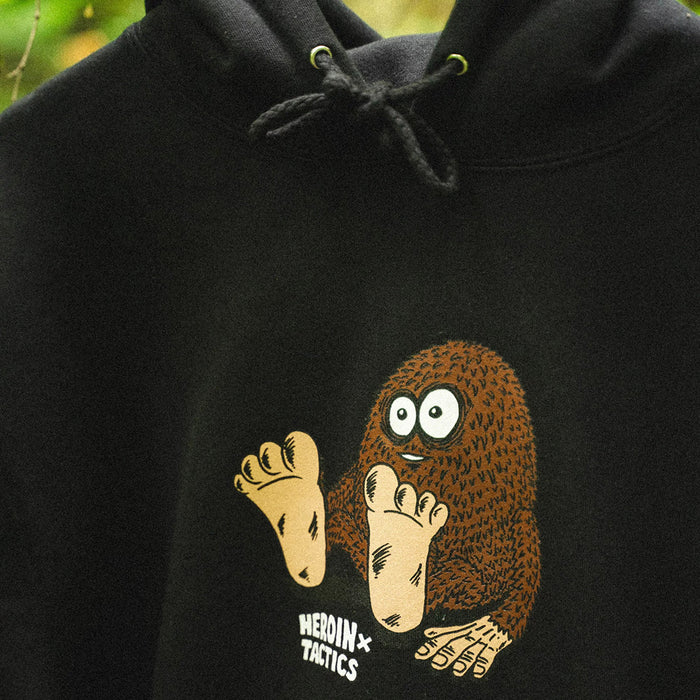HEROIN SKATEBOARDS(ヘロイン スケートボード)| HEROIN X TACTICS EGGFOOT HOODIE / BLACK | スノーボード・スケートボードのTACTICS JAPAN