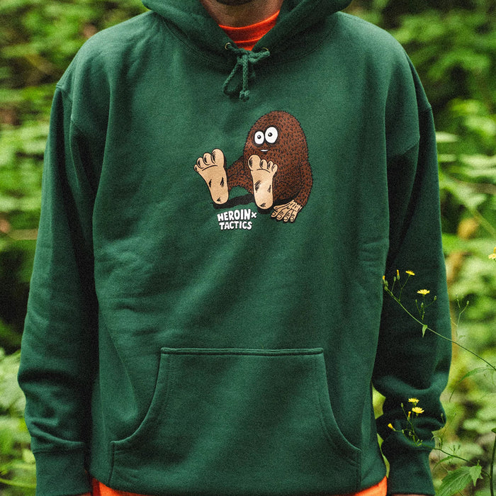 HEROIN SKATEBOARD(ヘロイン スケートボード)| HEROIN X TACTICS EGGFOOT HOODIE / FOREST | スノーボード・スケートボードのTACTICS JAPAN
