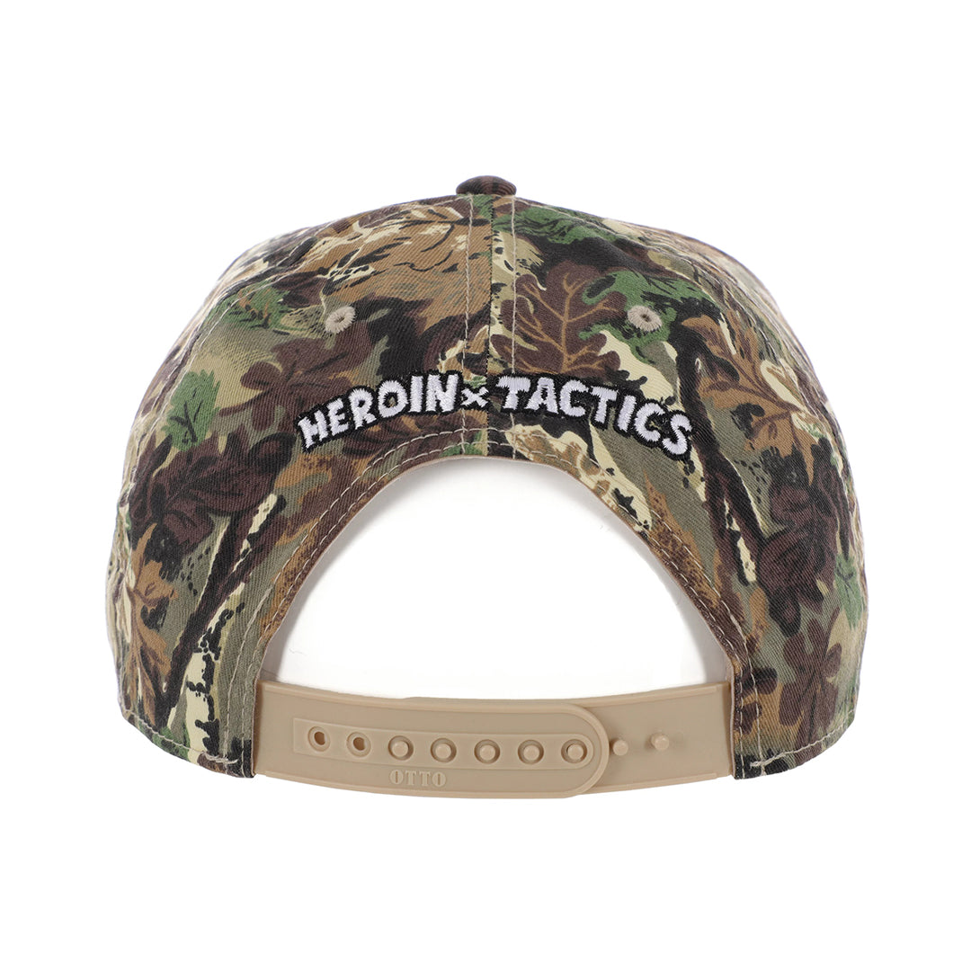 HEROIN SKATEBOARDS(ヘロイン スケートボード)| HEROIN X TACTICS EGGFOOT SNAPBACK HAT / CAMO | スノーボード・スケートボードのTACTICS JAPAN