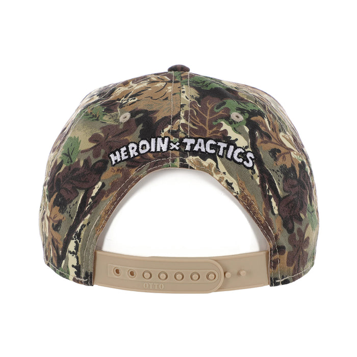 HEROIN SKATEBOARDS(ヘロイン スケートボード)| HEROIN X TACTICS EGGFOOT SNAPBACK HAT / CAMO | スノーボード・スケートボードのTACTICS JAPAN