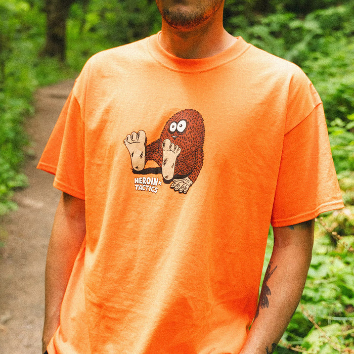 HEROIN SKATEBOARD(ヘロイン スケートボード)| HEROIN X TACTICS EGGFOOT SS T-SHIRT / SAFTEY ORANGE | スノーボード・スケートボードのTACTICS JAPAN